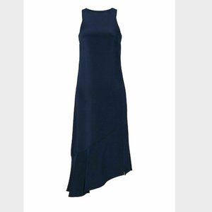 Tibi Silk Asymmetrical Maxi Dress Sz 8